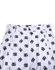 Dolce & Gabbana White Logo Cotton Skinny Denim Trouser Pants