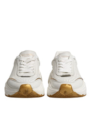 Dolce & Gabbana White Gold Daymaster Low Top Sneakers Shoes