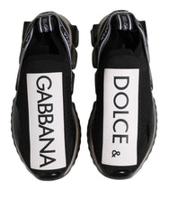 Dolce & Gabbana Black Sorrento Slip On Low Top Sneakers Shoes