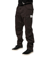 Dolce & Gabbana Brown Cotton Stretch Cargo Men Trouser Pants