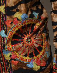 Dolce & Gabbana GOLD Cotton Tiger Carretto Long Sleeve Shirt