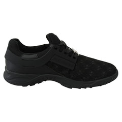 Plein Sport Black Polyester Sneaker