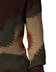 Dolce & Gabbana Multicolor Cotton Abstract Men Pullover Sweater