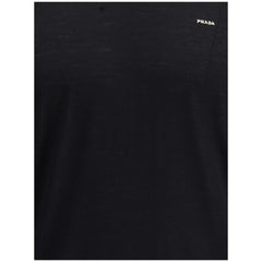 Prada Black Fleece Wool Sweatshirt