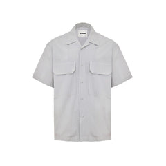 Jil Sander Blue Cotton Shortsleeve Shirt