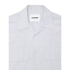Jil Sander Blue Cotton Shortsleeve Shirt