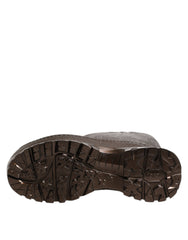 Dolce & Gabbana Metallic Bronze Pull On Rain Boots Shoes