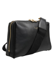 Dolce & Gabbana Black Mediterranean Leather Shoulder Crossbody Bag