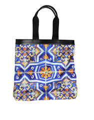 Dolce & Gabbana Multicolor Maiolica Print Tote Shoulder Strap Bag