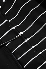 Dolce & Gabbana Black Stripes Hooded Men Sweatshirt Sweater