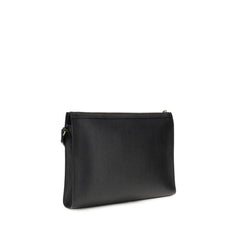 Thom Browne Black Calf Leather Bos Taurus Clutch Bag
