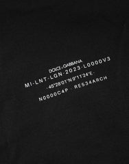 Dolce & Gabbana Black DG Vib3 Print Cotton Crew Neck T-shirt