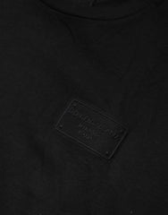 Dolce & Gabbana Black Logo Plaque Cotton Crew Neck T-shirt