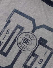 Dolce & Gabbana Gray DG Graphic Print Cotton Crewneck T-shirt
