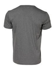 Dolce & Gabbana Gray Cotton Crew Neck Short Sleeves T-shirt