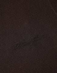 Dolce & Gabbana Brown Silk Crew Neck Short Sleeves T-shirt