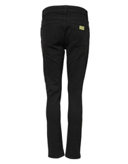 Dolce & Gabbana Black Cotton Skinny Mid Waist Denim Jeans