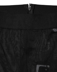 Dolce & Gabbana Black Nylon Leggings Stretch Pants