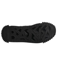 Dolce & Gabbana Black Logo Lace Up Low Top NS1 Sneakers
