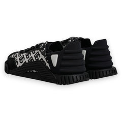 Dolce & Gabbana Black Logo Lace Up Low Top NS1 Sneakers