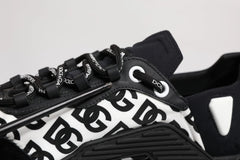 Dolce & Gabbana Black Logo Lace Up Low Top NS1 Sneakers