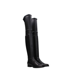 Parallèle Black Leather Over The Knee
