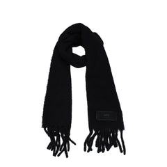 Ami Paris Black Leather Scarf