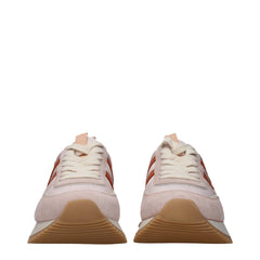 Moncler Pink Fabric Chunky Sneakers