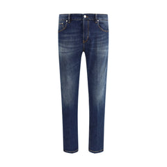 PT Torino Blue Cotton Slim Fit Jeans
