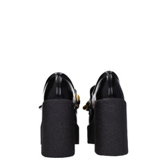 Stella McCartney Black Leather Platform Loafers