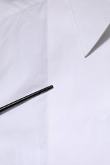 Dolce & Gabbana White Cotton Collared Long Sleeves Shirt Top