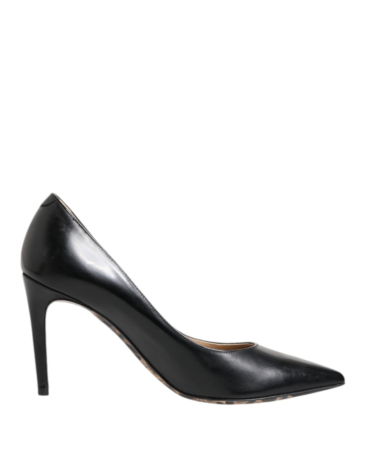 Dolce & Gabbana Black Calf Leather Stiletto Heels Pumps Shoes