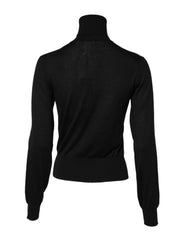 Dolce & Gabbana Black Cashmere Turtleneck Pullover Sweater