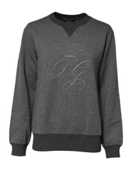 Dolce & Gabbana Gray DG Logo Embroidered Pullover Sweater