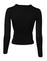 Dolce & Gabbana Black STAFF Round Neck Cardigan Sweater