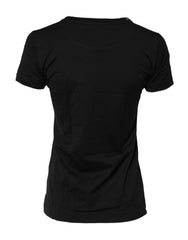 Dolce & Gabbana Black Short Sleeves Crew Neck Top T-shirt