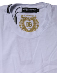 Dolce & Gabbana White Short Sleeves Crew Neck Top T-shirt