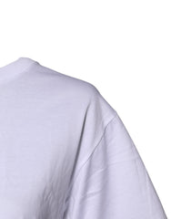 Dolce & Gabbana White Short Sleeves DG Logo Print Top T-shirt