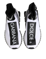 Dolce & Gabbana White Black Sorrento Socks Sneakers Shoes