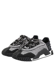 Dolce & Gabbana Black Gray NS1 Low Top Sneakers Shoes