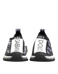 Dolce & Gabbana Black White Sorrento Low Top Sneakers Shoes