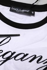 Dolce & Gabbana White Eleganza Cotton Crew Neck Tee T-shirt