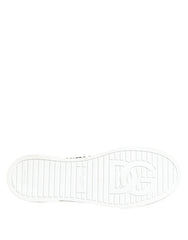 Dolce & Gabbana Green Portofino Crystal DG Logo Sneakers Shoes