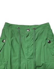 Dolce & Gabbana Green Cotton High Waist Cargo Trouser Pants