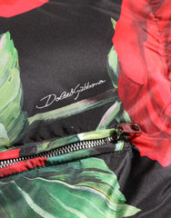Dolce & Gabbana Multicolor Floral Puffer Coat Full Zip Jacket