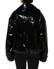 Dolce & Gabbana Polyester Black Quilted Puffer Coat  Jacket