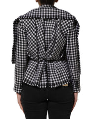 Dolce & Gabbana Multicolor Wool Monochrome Patterned Jacket