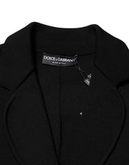 Dolce & Gabbana Black Viscose Single Breasted Blazer Jacket