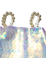 Dolce & Gabbana Multicolor Sequin Holographic Mini  Dress