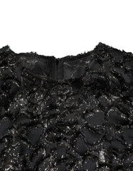 Dolce & Gabbana Black Sequin Bouclé Tweed Sheath Dress